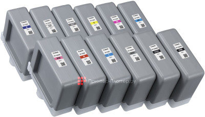 Комплект картриджей Canon PFI-1100 (C,M,Y,PBK,MBK,PC,PM,GY,PGY,R,B,CO) 12 шт x 160 мл