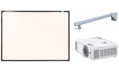 Интерактивный комплект IQBoard DVT TN092 (доска, проектор InFocus SP226ST, настенное крепление Wize WTH140, кабель HDMI)