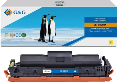 Тонер-картридж G&G Toner GG-W2302X для HP Color LaserJet Pro 4203, 4303 (yellow), 5500 стр.