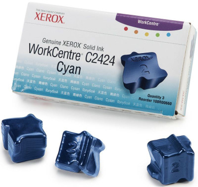 Чернила Xerox для WorkCentre C2424 (cyan) набор, 3 шт.