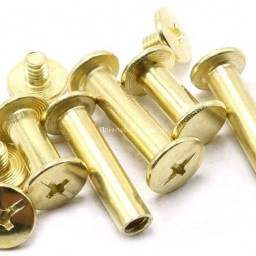 Винт металлический, 3,5 мм, с резьбой, золотой, 100 шт.