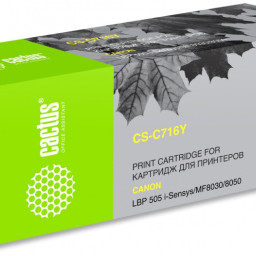 Картридж лазерный Cactus CS-C716Y желтый (1500стр.) для Canon i-Sensys MF8030/MF8030cn/MF8050/LBP 5050