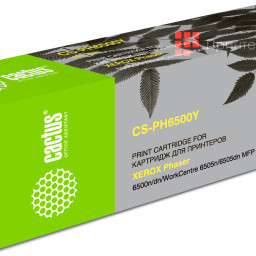 Картридж лазерный Cactus CS-PH6500Y 106R01603 желтый (2500 стр.) для Xerox Phaser 6500/WorkCentre 6505