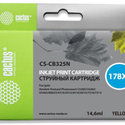 Картридж струйный Cactus CS-CB325N(CS-CB325) №178XL желтый (14,6 мл) для HP PS B8553/C5383/C6383/D5463