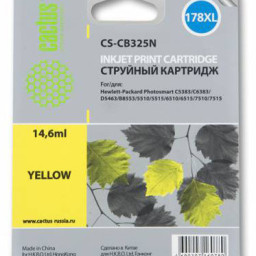 Картридж струйный Cactus CS-CB325N(CS-CB325) №178XL желтый (14,6 мл) для HP PS B8553/C5383/C6383/D5463