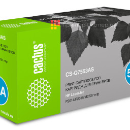 Картридж лазерный Cactus CS-Q7553AS черный (3000 стр.) для HP P2014/P2015/M2727