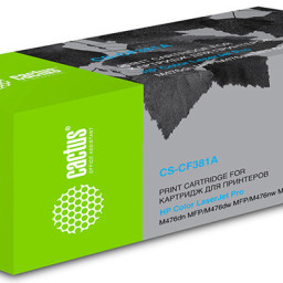 Картридж лазерный Cactus CS-CF381A голубой (2700 стр.) для HP LJ Pro M476dn/M476nw/M476dw