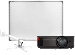 Интерактивный комплект IQBoard IR RPT082-20 (доска, проектор InFocus IN114BBST, универсальное настенное крепление Wize WTH130, кабель HDMI)