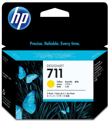 Картридж HP 711 комплект (yellow) 3шт х 29мл