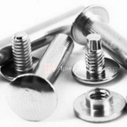 Винт металлический, 3,5 мм, с резьбой, серебряный, 100 шт.