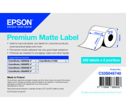 Бумага Epson Premium Matte Label, матовая, 105мм x 210мм, 282 шт.