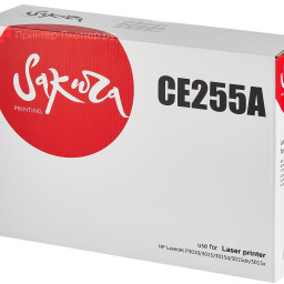 Тонер-картридж SAKURA SACE255A для HP Color LaserJet P3010/3015, CP3525 (black), 6000 стр (PP052355)