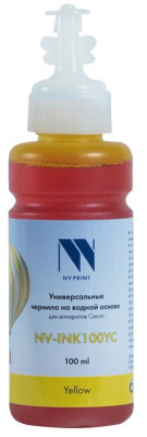 Чернила NV PRINT универсальные на водной основе NV-INK100YC для аппаратов Canon, 100 мл, Yellow