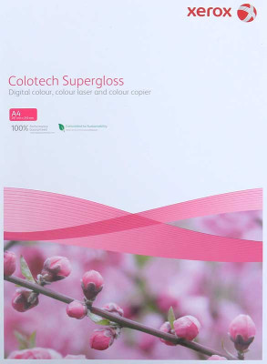 Бумага Xerox Colotech+ Super Gloss Coated, глянцевая, A4 (210 x 297 мм), 210 г/кв.м (125 листов)