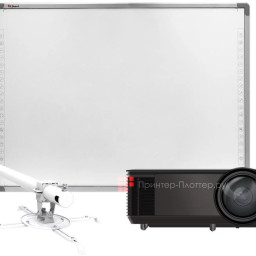 Интерактивный комплект IQBoard IR RPT087-20 (доска, проектор InFocus IN114BBST, универсальное настенное крепление Wize WTH130, кабель HDMI)