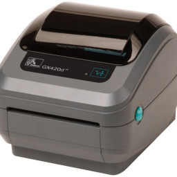 Термопринтер Zebra GX420d 203 DPI, EU/UK Cords, RS232, USB, Ethernet, нож, подвижный сенсор, RTC