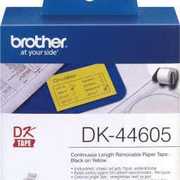 Brother желтая бумажная клеящаяся лента DK44605, 62 x 30,48 мм
