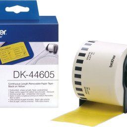Brother желтая бумажная клеящаяся лента DK44605, 62 x 30,48 мм