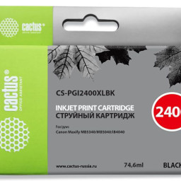 Картридж струйный Cactus CS-PGI2400XLBK черный (74.6мл) для Canon MAXIFY iB4040/ МВ5040/ МВ5340