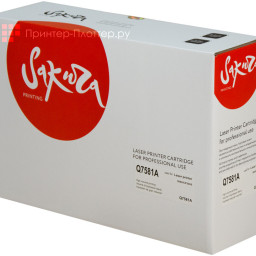 Тонер-картридж SAKURA Q7581A для HP Color LaserJet 3800/CP3505 (cyan), 6000 стр. (PP051938)