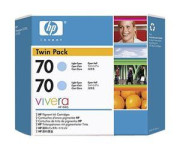Картридж HP 70 комплект (cyan) 2шт x 130мл