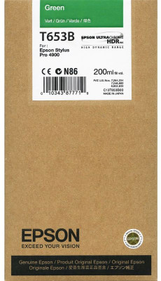Картридж Epson T653B (green) 200 мл