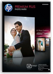 Бумага HP Premium Plus High-Gloss Photo Paper, глянцевая, 10 x 15 см (100 x 150 мм), 280 г/кв.м (25 листов)