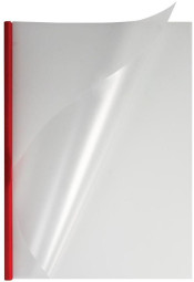 Обложки OPUS C-Bind easyCover, A4, 10 мм, мягкие, матовые полупрозрачные, красные, 30 шт.
