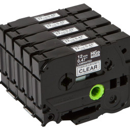 Brother плёнка для наклеек HGE-131V5 (transparent), 12 x 8 мм, 5 шт.