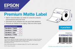 Бумага Epson Premium Matte Label, 102 мм x 76 мм