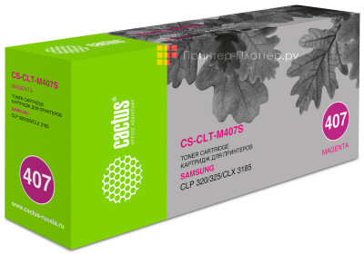 Картридж лазерный Cactus CS-CLT-M407S пурпурный (1000стр.) для Samsung CLP320/320n/325/CLX3185/3185n/3185fn