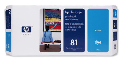 Печатающая головка HP 81 (cyan/cleaner)