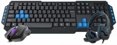Набор Gamdias Poseidon E1 (клавиатура + мышь + гарнитура)