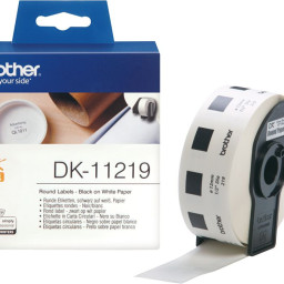 Brother адресные наклейки DK11219, диаметр 12 мм, 1200 шт.