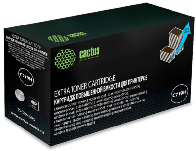 Картридж лазерный Cactus CS-C719H-MPS черный (8000стр.) для Canon MF5840dni-Sensys/MF5880dni, LBP6300i/6650i