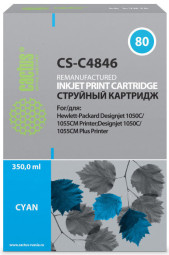 Картридж струйный Cactus CS-C4846 №80 голубой (400 мл) для HP DJ 1050C/1055CM/1000