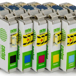 Картридж струйный Cactus CS-EPT0807 черный/желтый/голубой/пурпурный/светло-голубой/светло-пурпурный набор (68.4мл) для Epson St Ph P50