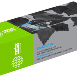 Картридж лазерный Cactus CS-CF401X голубой (2300 стр.) для HP CLJ M252/252N/252DN/252DW/M277n/M277DW