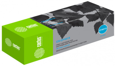 Картридж лазерный Cactus CS-CF401X голубой (2300 стр.) для HP CLJ M252/252N/252DN/252DW/M277n/M277DW