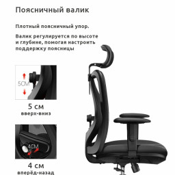 Эргономичное кресло Sihoo M18 (черный)