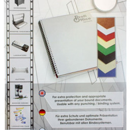 Обложки ProfiOffice, A4, картон, глянцевые, серебряные, 100 шт.