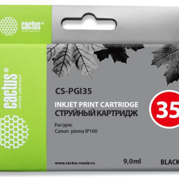 Картридж струйный Cactus CS-PGI35 черный (9мл) для Canon Pixma IP100