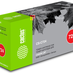 Картридж лазерный Cactus CS-C724 черный (6000стр.) для Canon LBP 6480/6750/6480x/6750dn