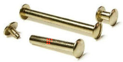 Винт металлический, 7 мм, с резьбой, золотой, 100 шт.