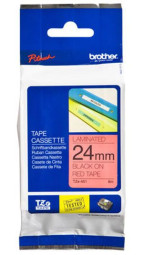 Brother красная плёнка для наклеек с черным шрифтом, 24 мм x 8 м