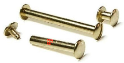 Винт металлический, 7 мм, с резьбой, золотой, 100 шт.