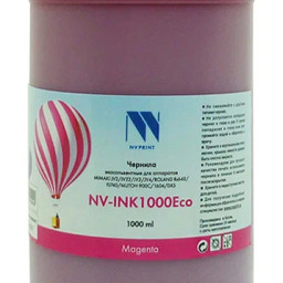 Чернила NV PRINT экосольвентные NV-INK1000MEco для аппаратов MIMAKI, ROLAND, MUTOH, 1000 мл, Magenta