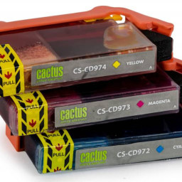 Картридж струйный Cactus CS-CD972/3/4 №920XL голубой/желтый/пурпурный набор (43.8 мл) для HP DJ 6000/6500/7000/7500