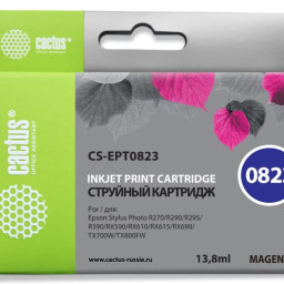 Картридж струйный Cactus CS-EPT0823 пурпурный (13.8мл) для Epson Stylus Photo R270/290/RX590