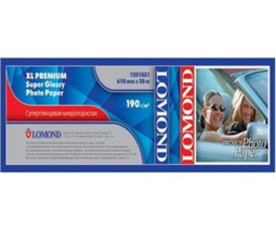 Бумага с покрытием Lomond XL Premium Super Glossy Photo Paper, глянцевая, 190 г/кв.м, 610 мм, 30 м